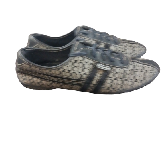 Coach Sneakers Erin Balack and Tan Jacquard Logo - Picture 6 of 10